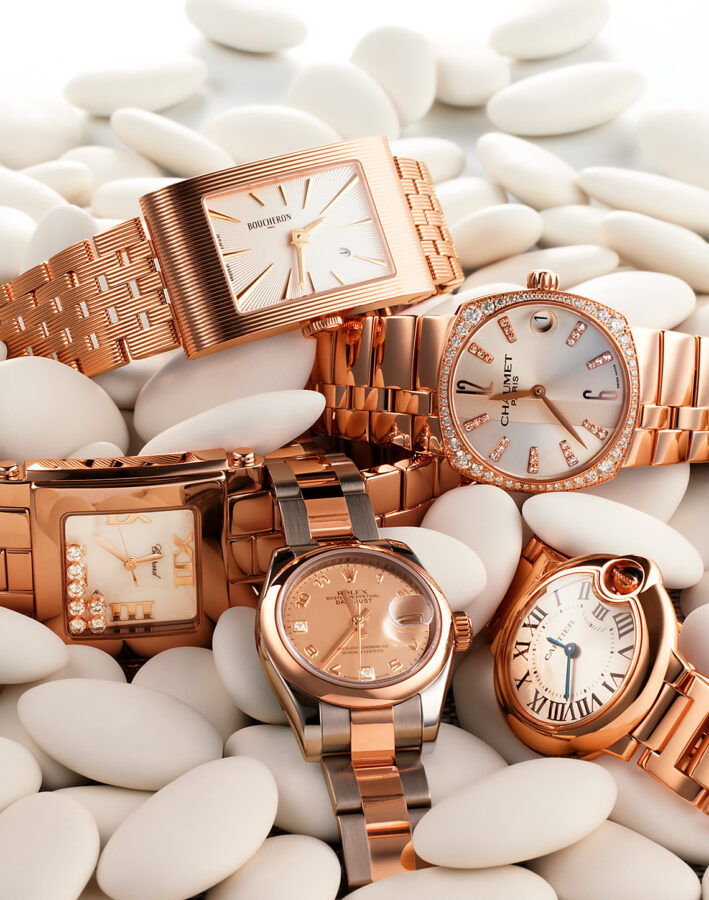 Montres femmes en or rose